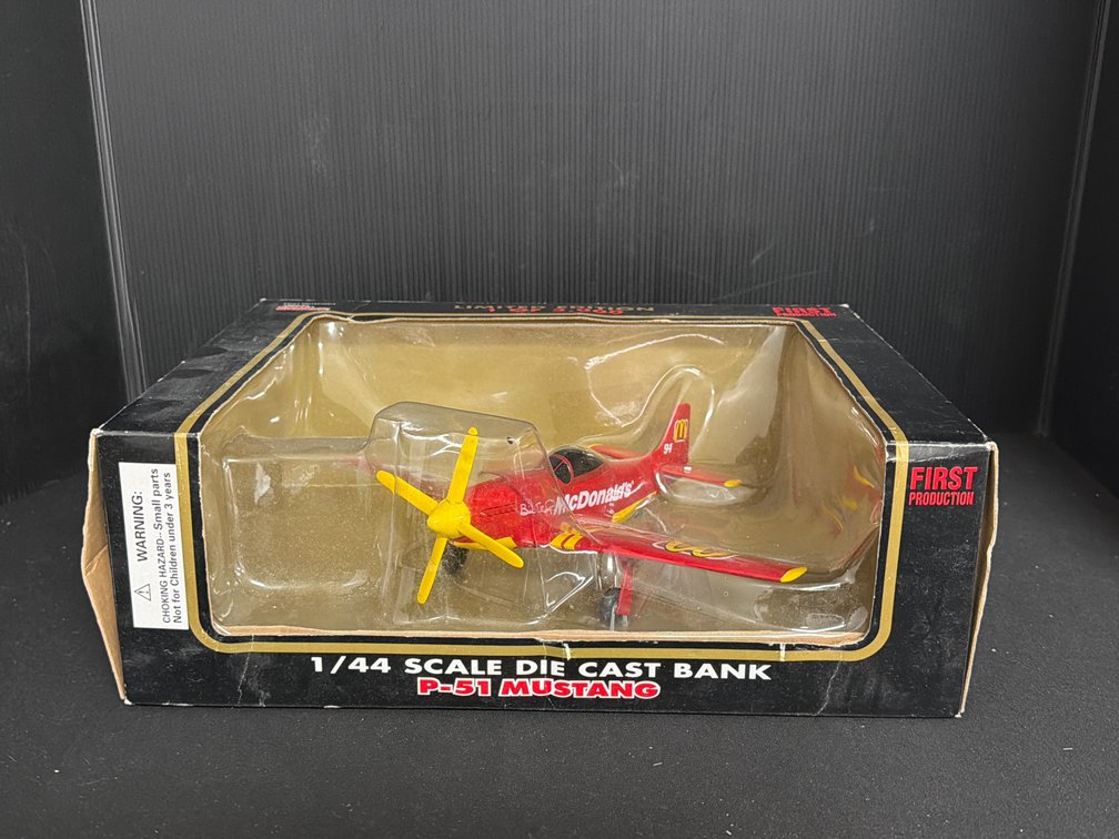 Racing Champions McDonald's 1/44 Scale P-51 Mustang Die-Cast Bank