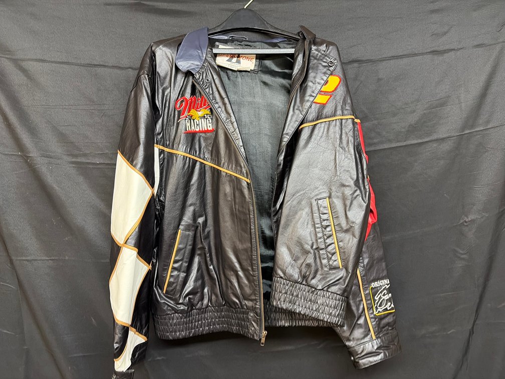 Rusty Wallace Miller Racing Sam Bass Leather Jacket, Size XL