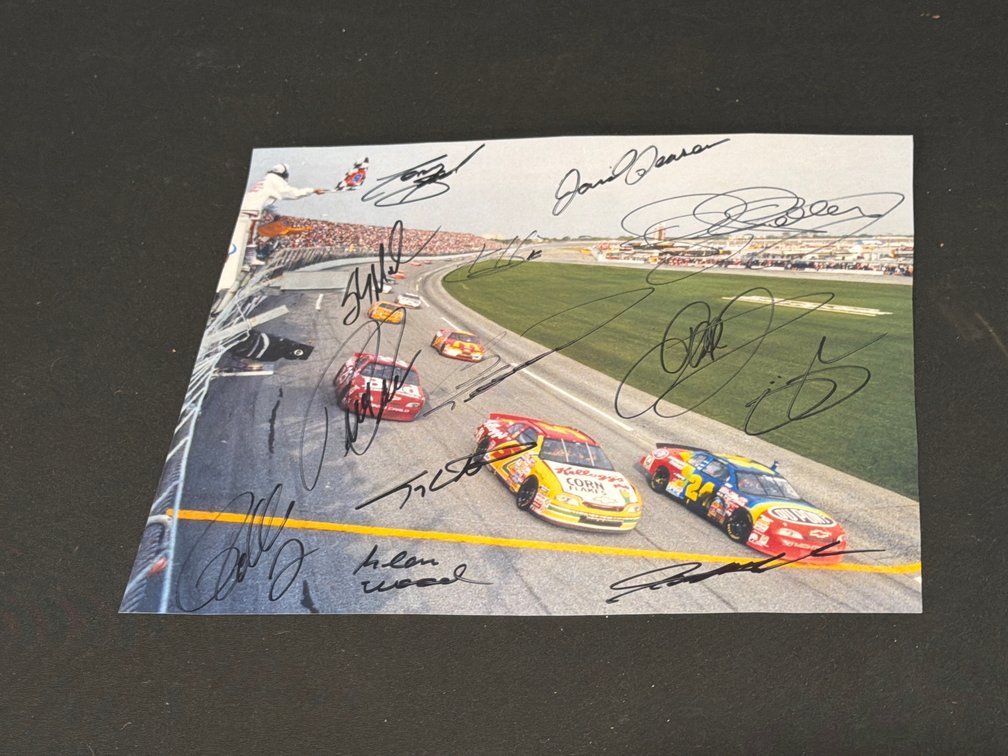 13-Autographed NASCAR Racing Color Photograph Print