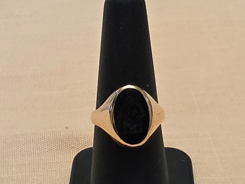 14K Gold Signet Ring