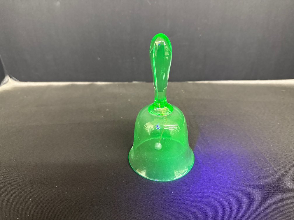Green Uranium Glass Hand Bell