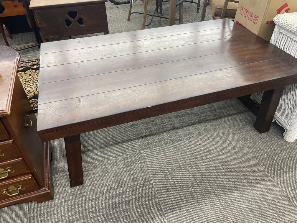 Rustic  Plank-Top Wood Coffee Table