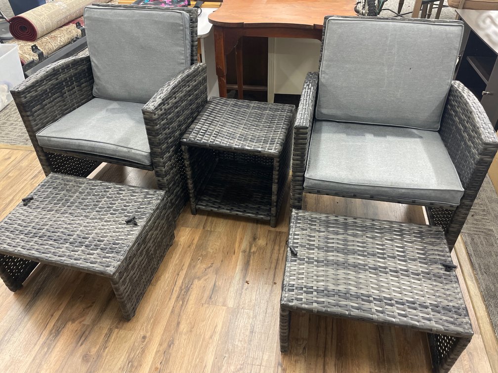 5-Piece All-Weather Resin Wicker Patio Furniture Set