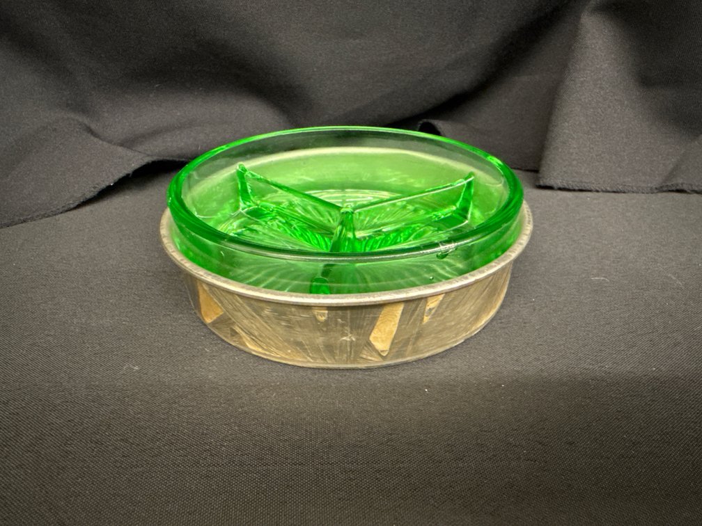 Green Glassware and Vanity Items