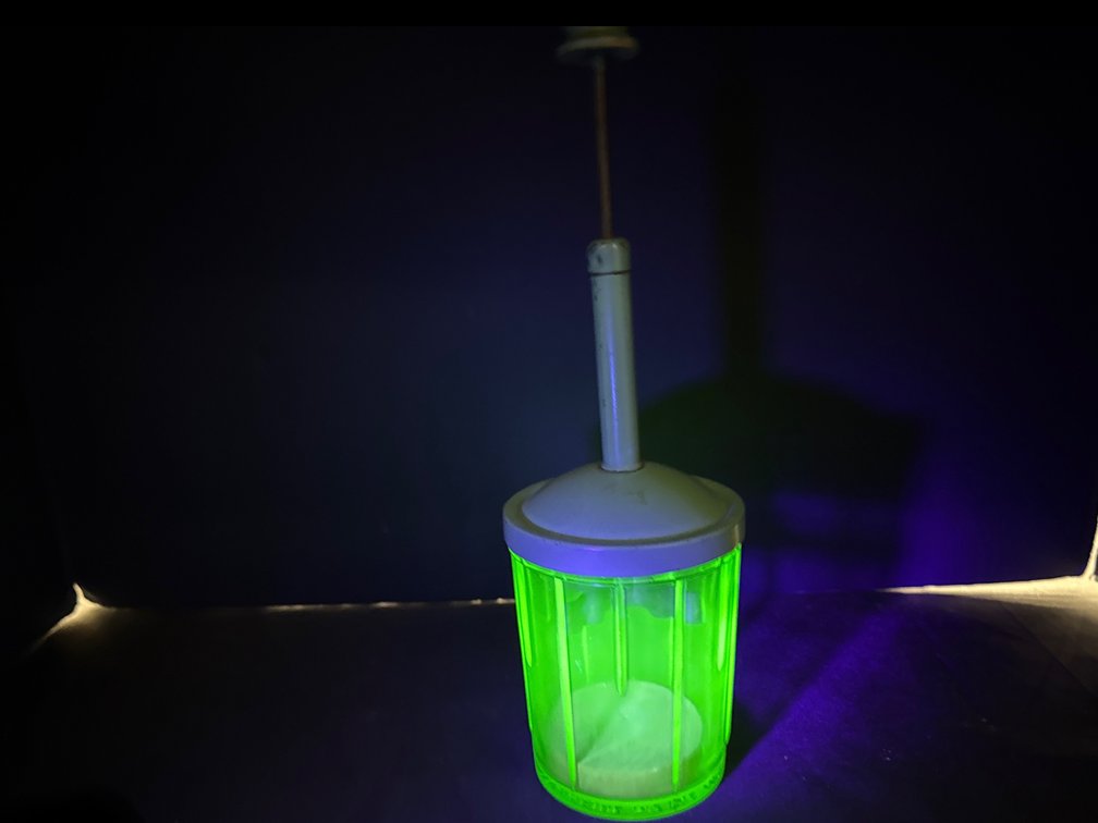 Green Uranium Glass Manual Food Chopper