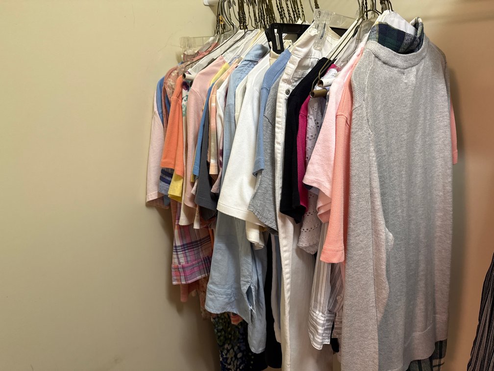 Tops, Cropped Denim Pants, Midi Skirt, and More
