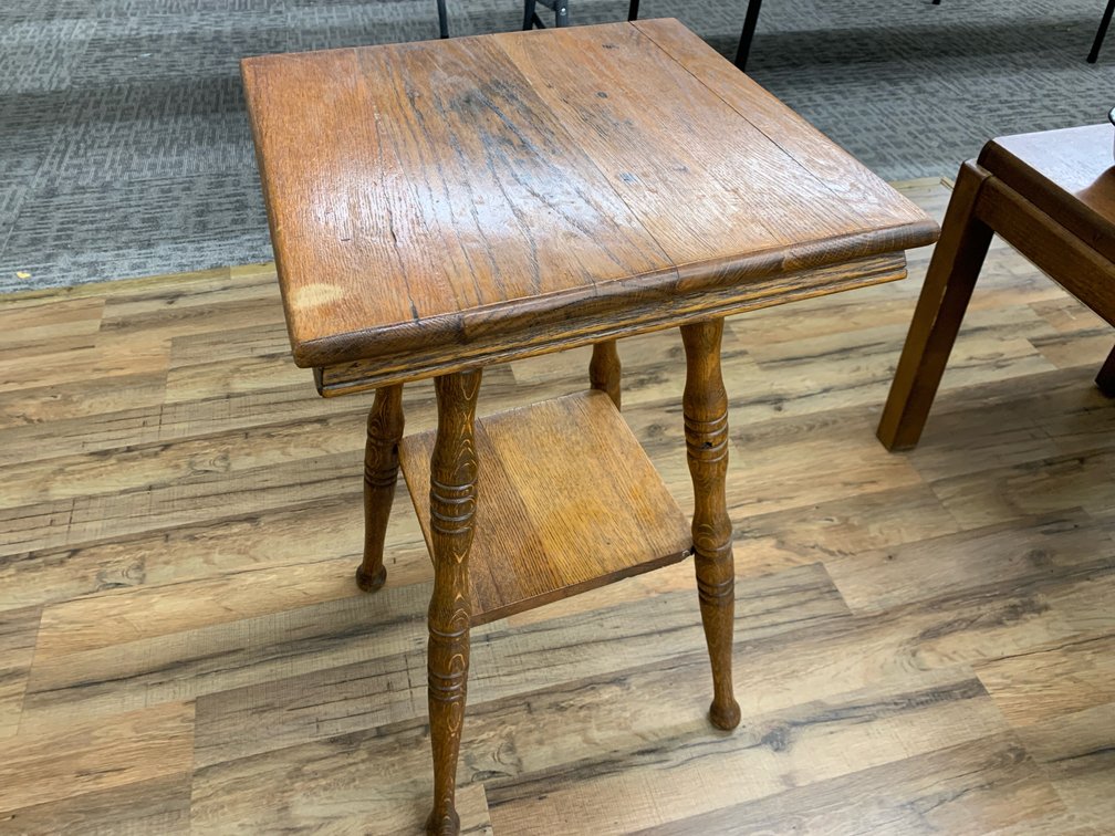 Hardwood Two-Tier Side Table