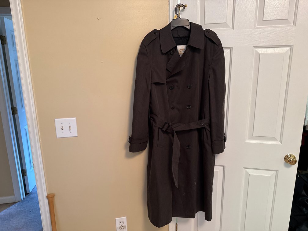 London Fog Double-Breasted Belted Trench Coat