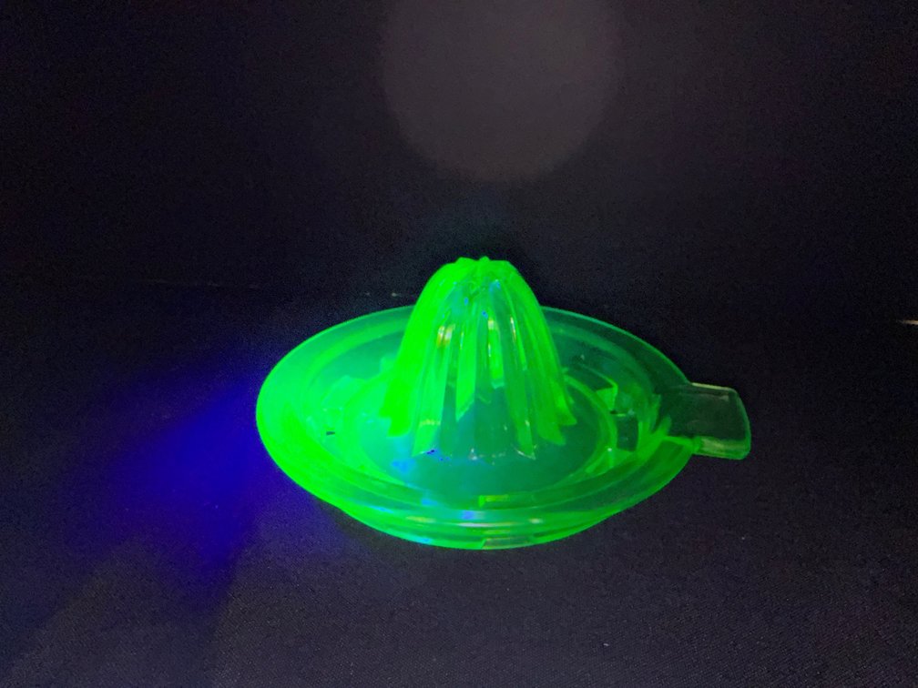 Green Uranium Glass Citrus Reamer