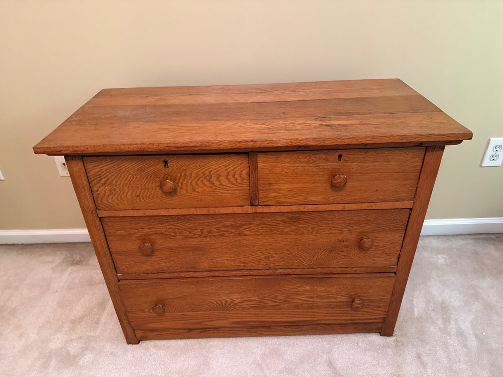 Oak Four-Drawer Chest with Pin-and-Cove Joinery