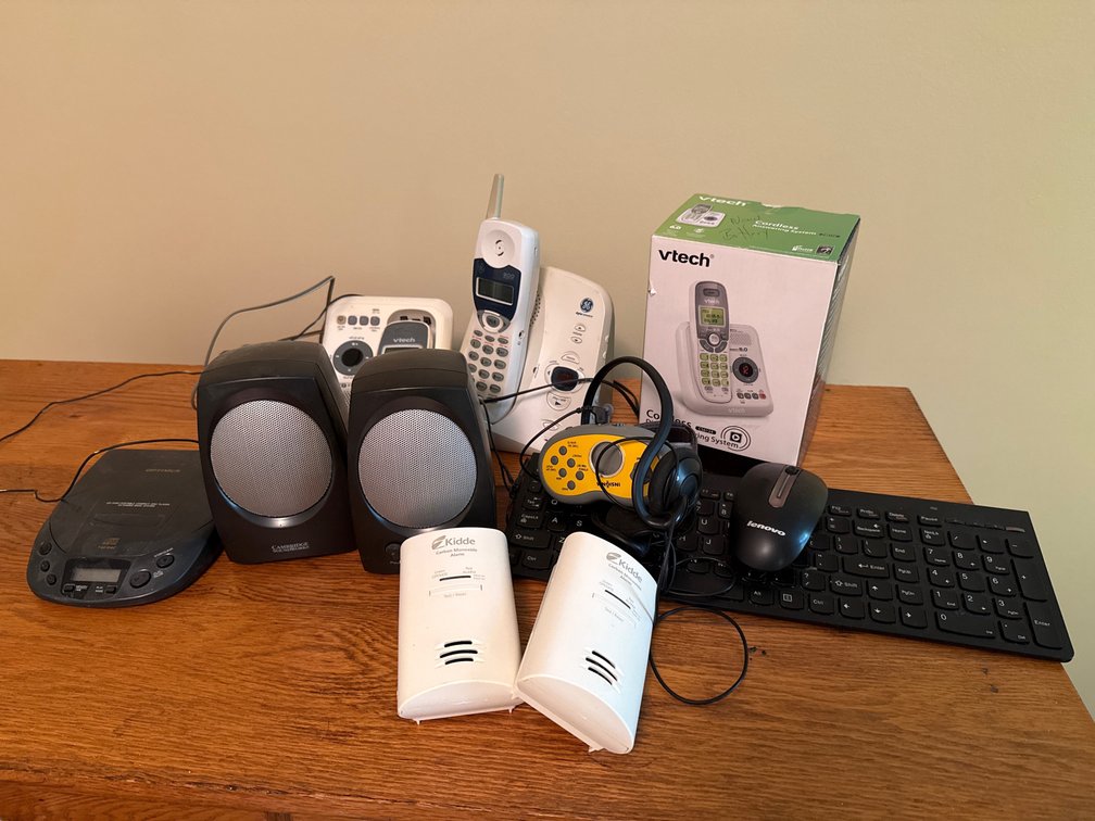 Portable CD Player, Desktop Speakers, Cordless Phones, and Electronics