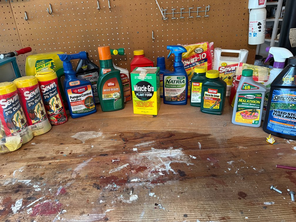 Lawn and Garden Chemical, Fertilizer, and Insecticide Assortment