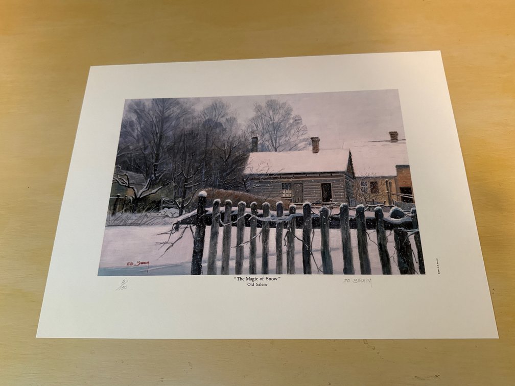 C.E. Swaim "The Magic of Snow" Old Salem Limited Edition Print