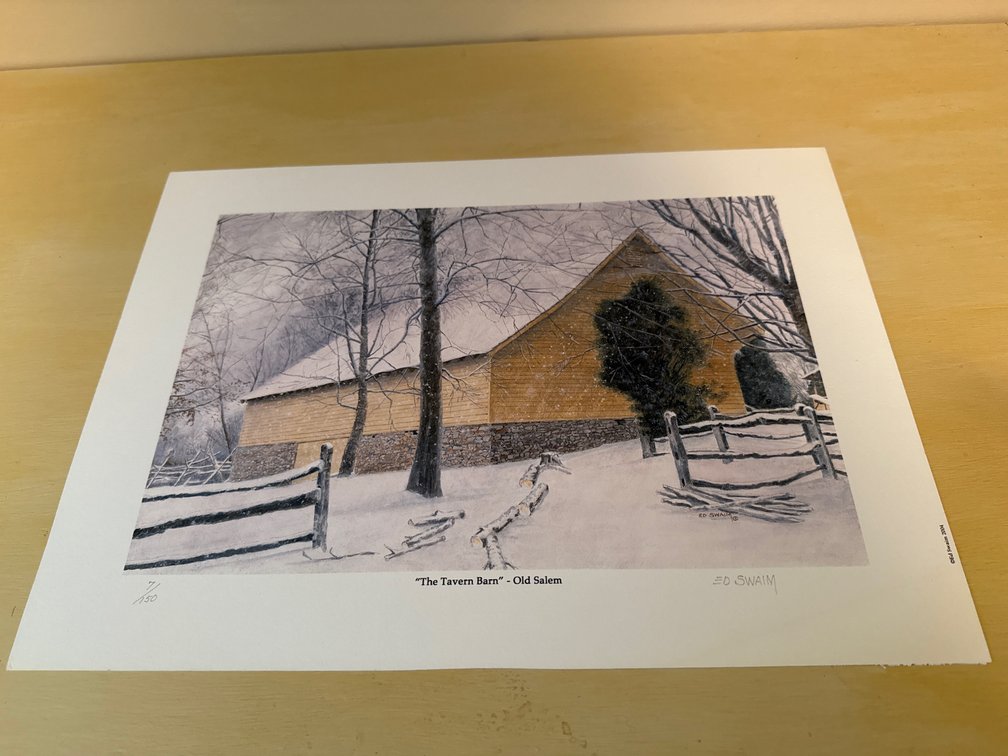 Ed Swaim The Tavern Barn - Old Salem Limited Edition Print