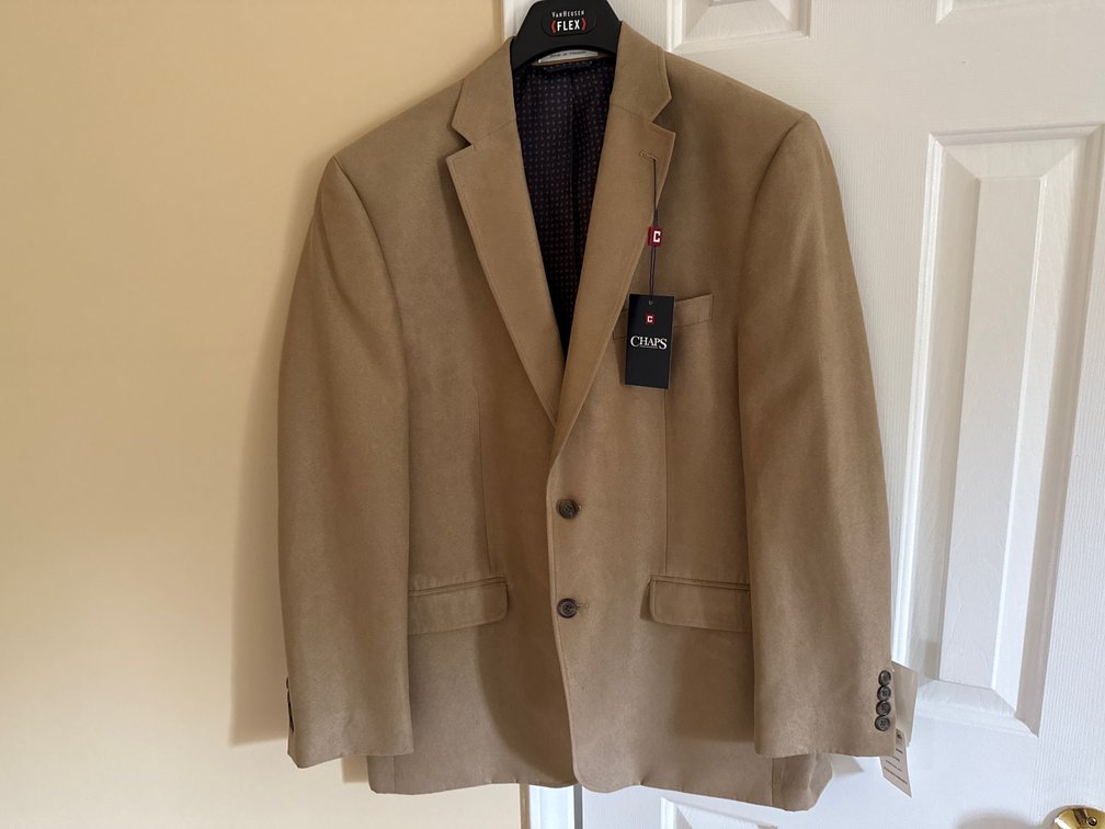 Chaps Tan Two-Button Sport Coat, Size 44R