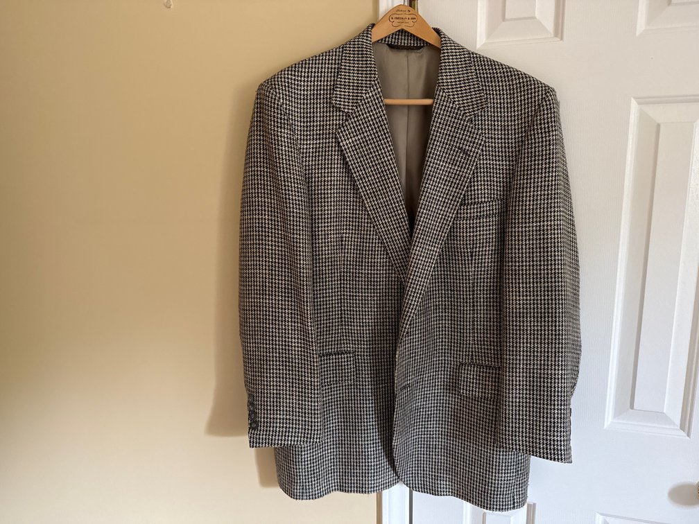 H. Freeman & Son Houndstooth Sport Coat, Size 44 L