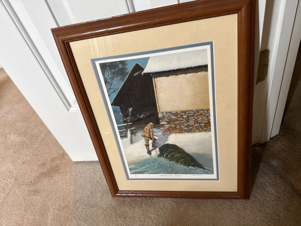 Ed Swaim 'A Christmas Past - Old Salem' Framed Art Print