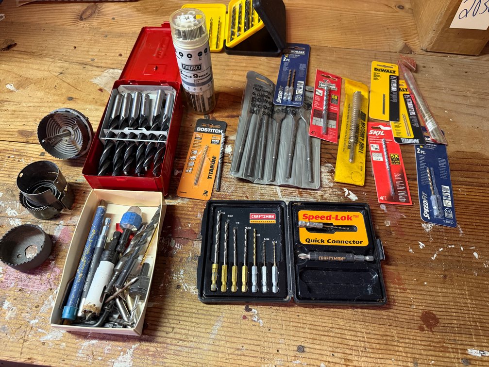 Drill Bits, Hole Saws, Spade Bits, Driver Sets, and More