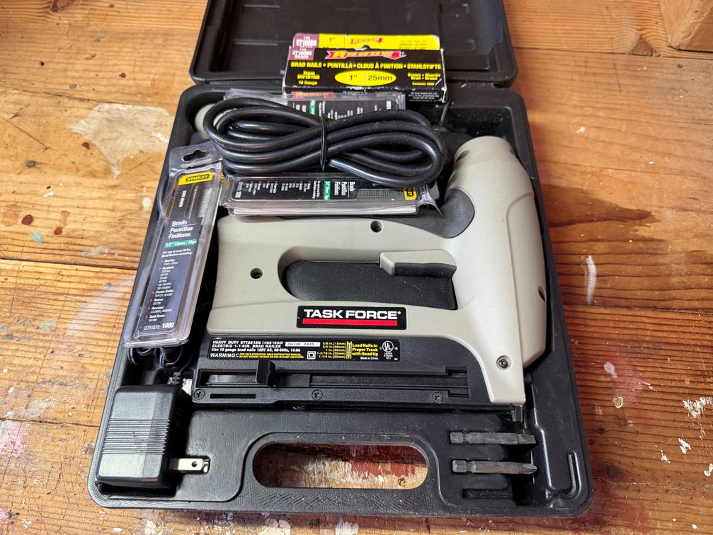 Electric 1-1/4 In. Brad Nailer with Case and Brad Nails