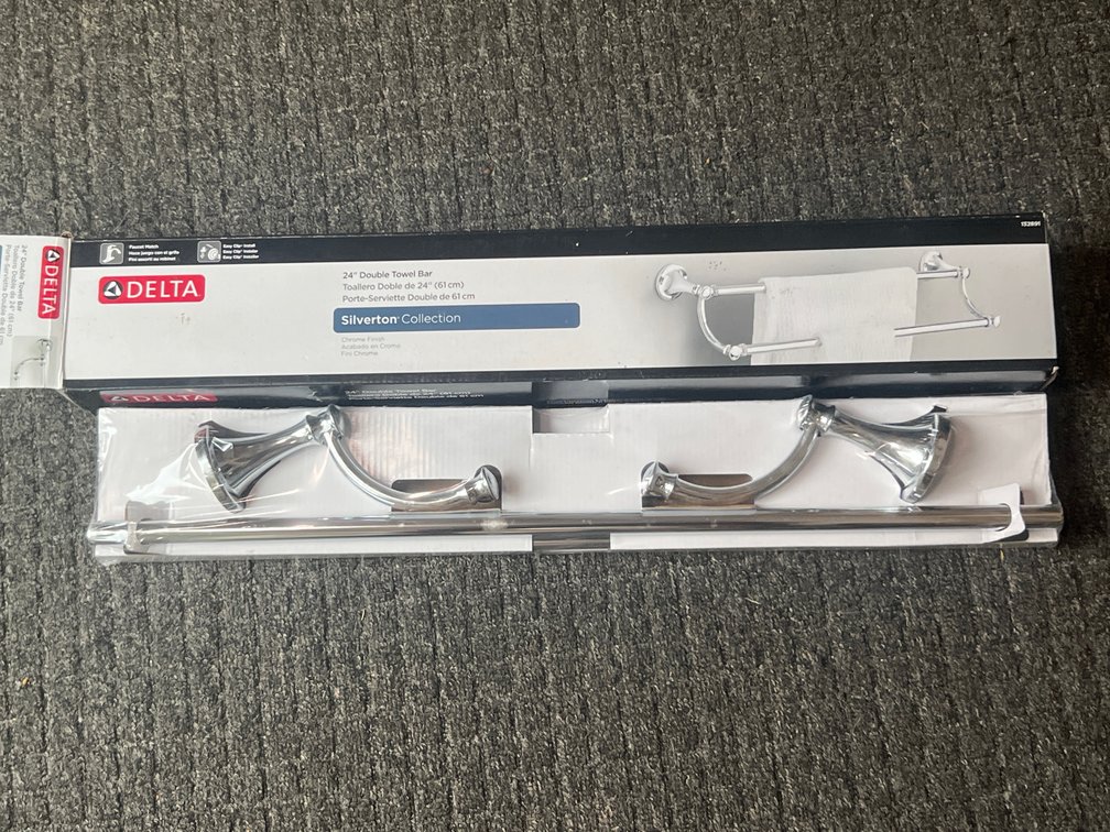 Delta Silverton 24” Double Towel Bar New in Wraps