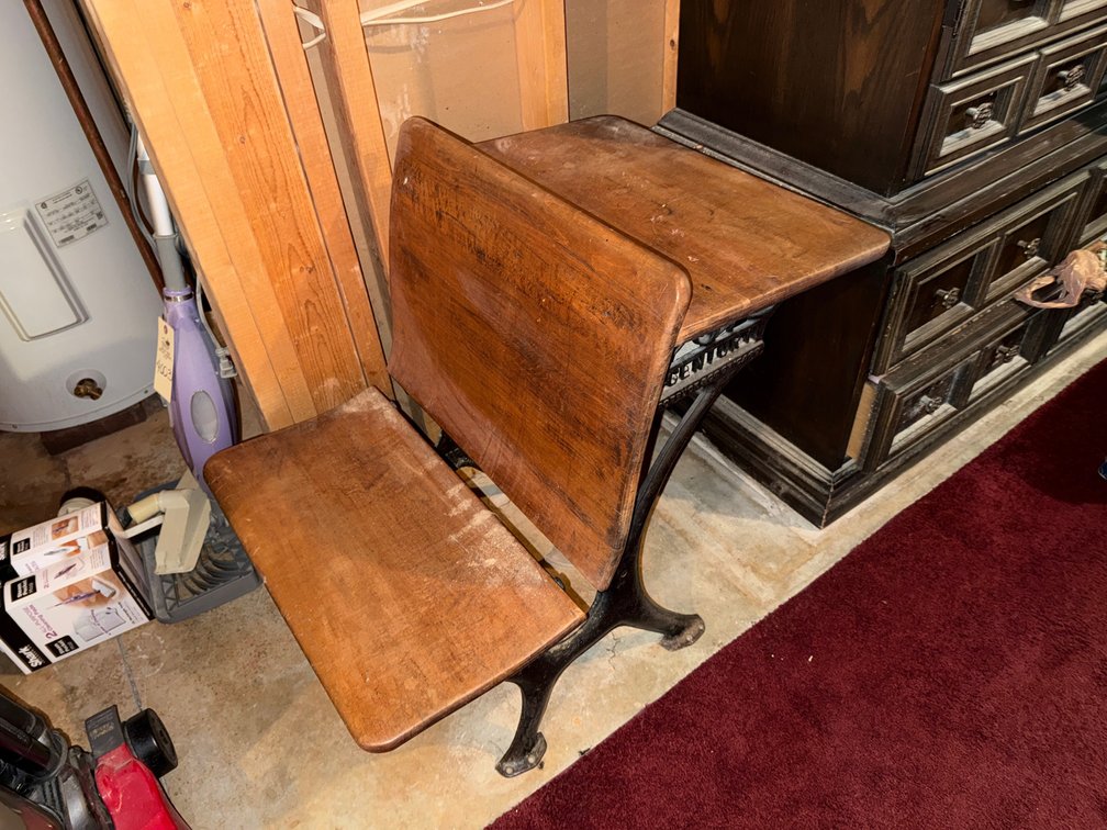 Sears, Roebuck & Co. 20th Century Wood and Cast Iron School Desk