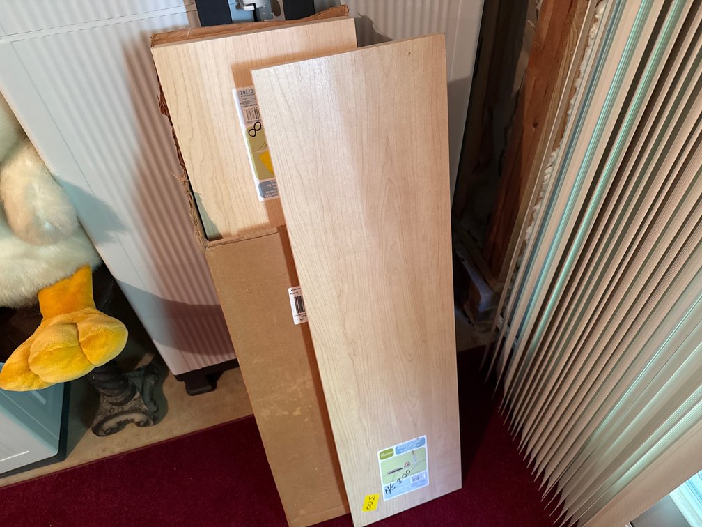 White Maple Flat Edge Shelves