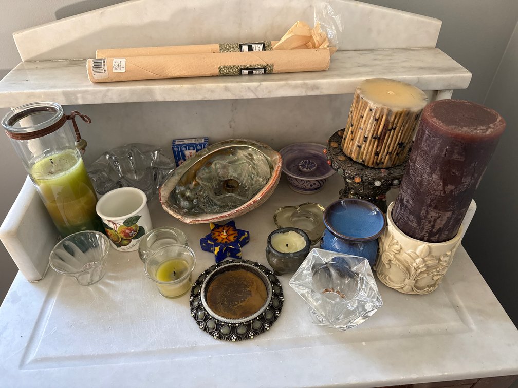 Candles, Candle Holders, Wax Warmer, and Incense