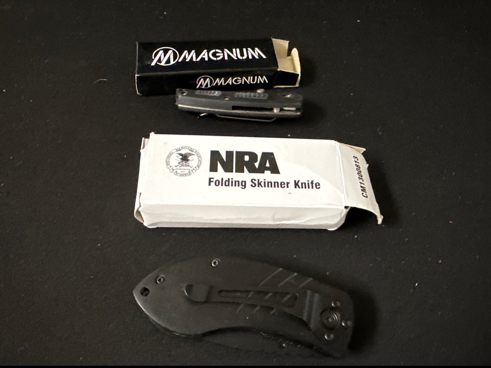NRA Black Folding Pocket Knives