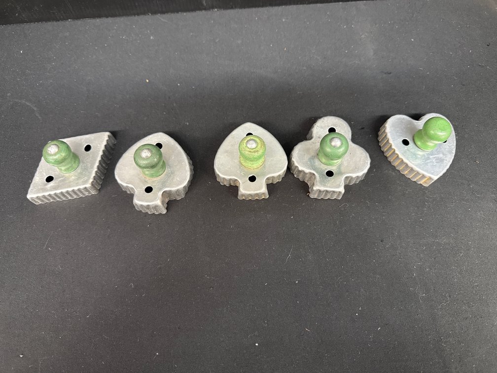 Card Suit Metal Cookie Cutters with Wooden Handles