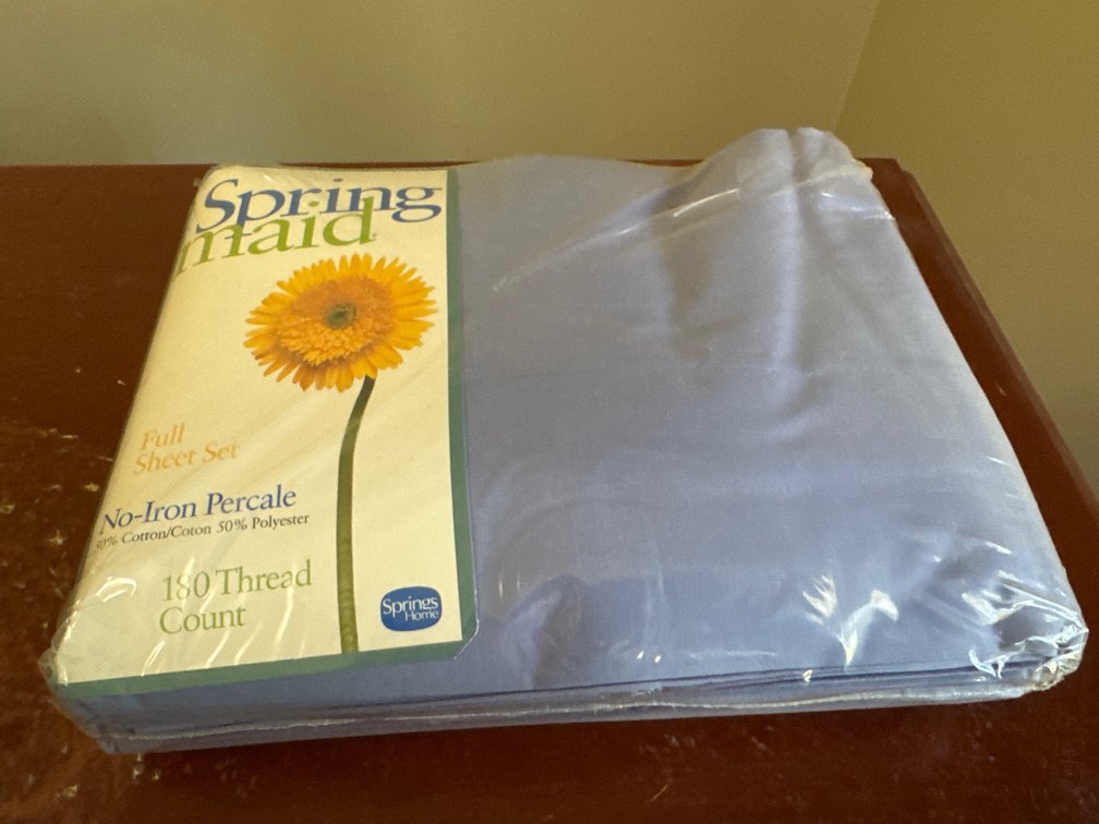 Springmaid No-Iron Percale Full Sheet Set