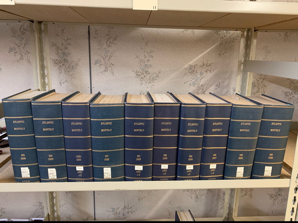 Atlantic Monthly Bound Periodical Volumes