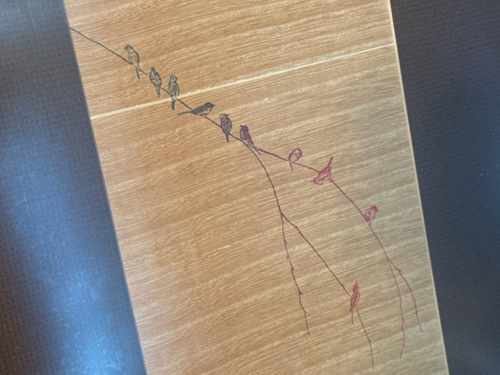 Nielsen Framed Perched Birds Wood-Grain Panel