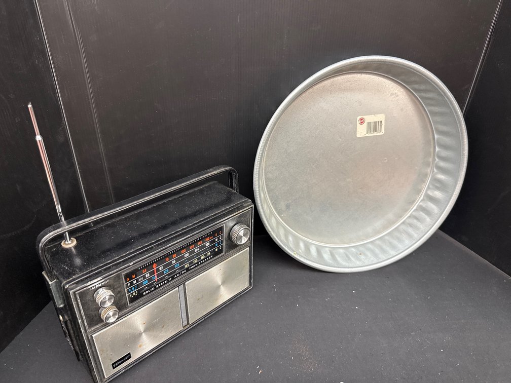 Multi-Band Radio and Galvanized Steel Pan
