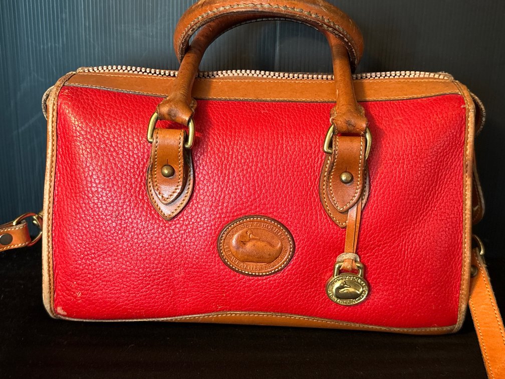 Dooney & Bourke All-Weather Leather Red Satchel Bag