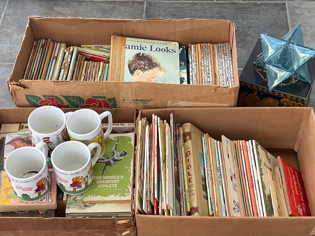 Children's Books, Ceramic Character Mugs, and Star Puzzle