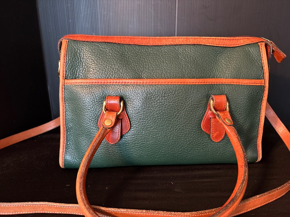 Liz Claiborne Green Pebbled Leather Handbag