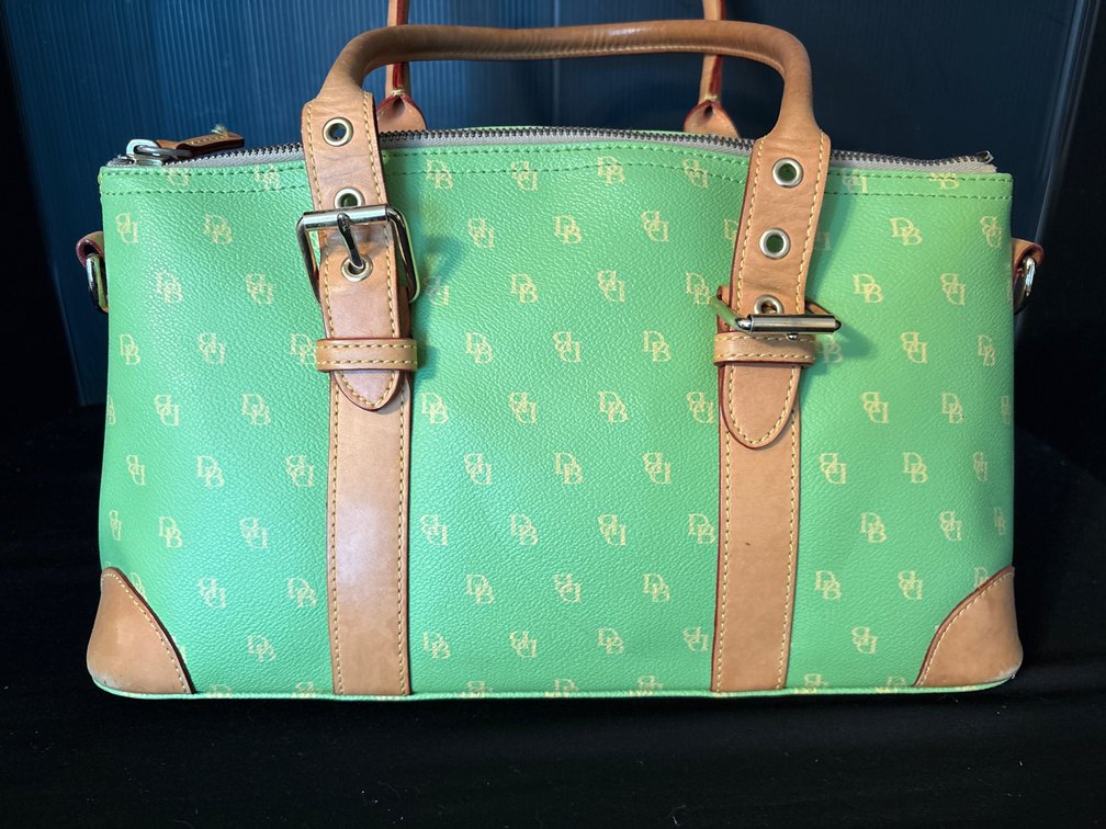 Dooney & Bourke Green DB Monogram Handbag