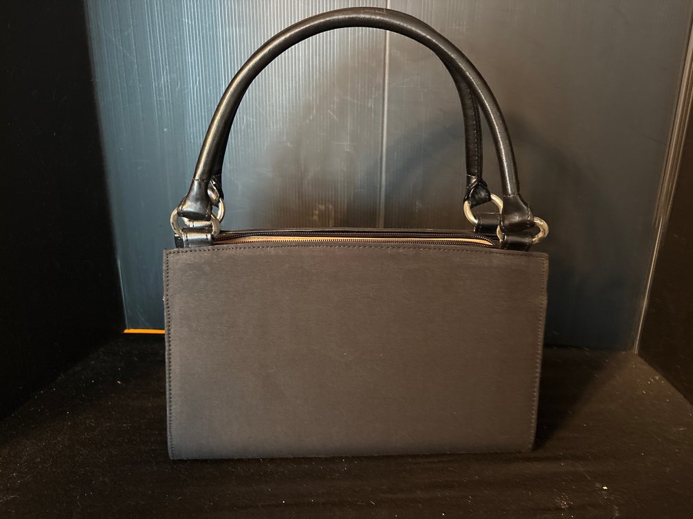 MICHE Black Fabric Structured Handbag and Case