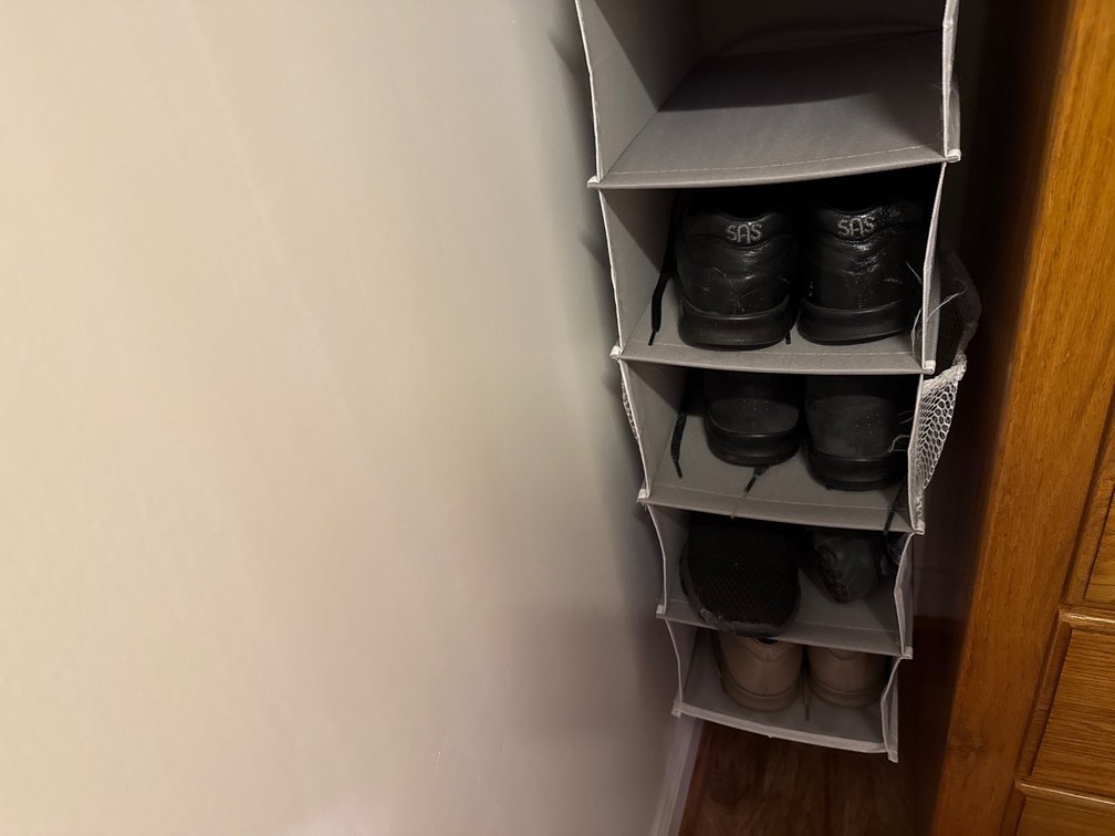Hanging Shoe Organizer, and Shoes