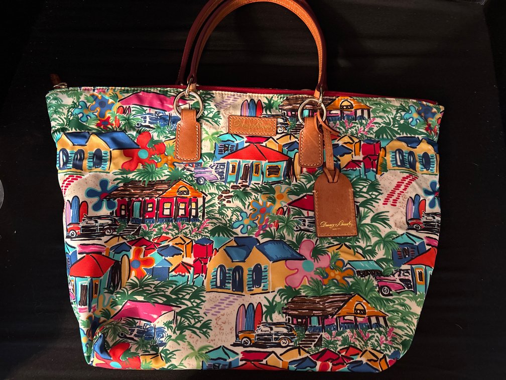 Dooney & Bourke Beach Print Fabric Tote Bag