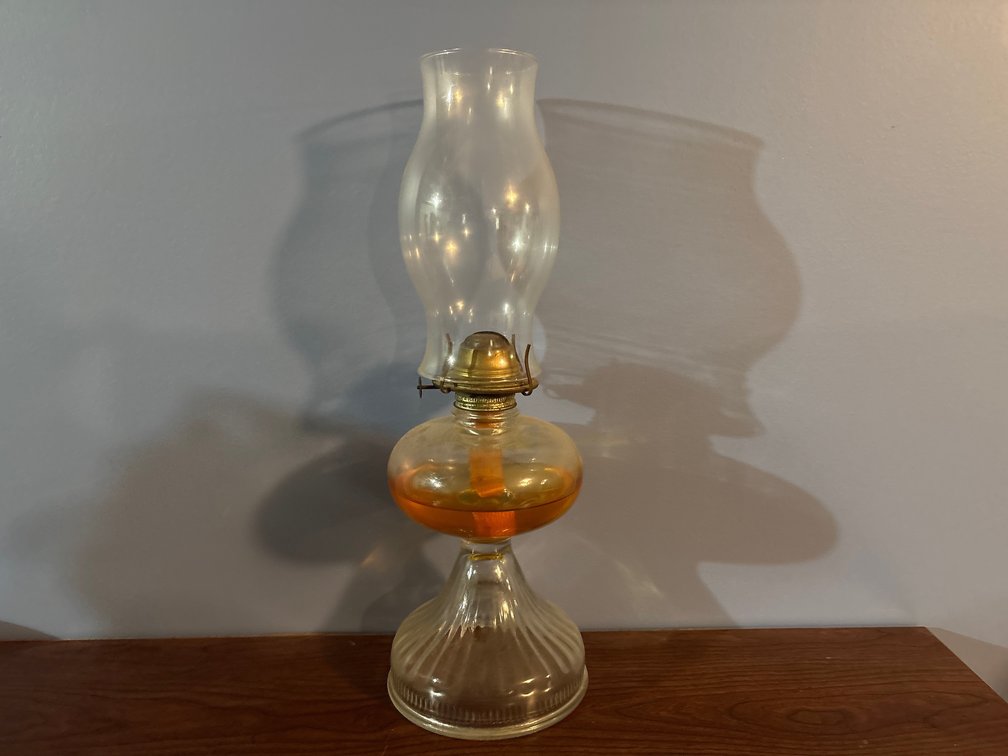 Glass Kerosene Oil Lamp with Hurricane Chimney