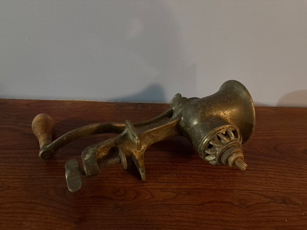 L.F.& C. Cast Metal Hand-Crank Food Grinder
