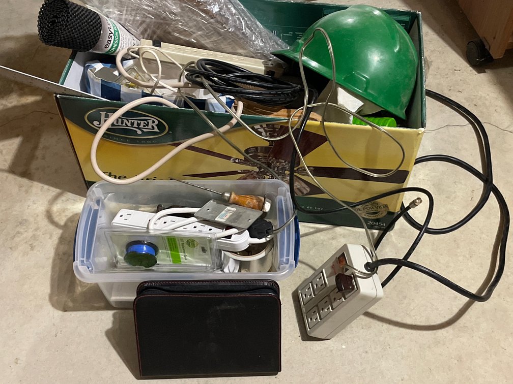 Power Strips, Hard Hat, Precision Tool Kit, and Hardware