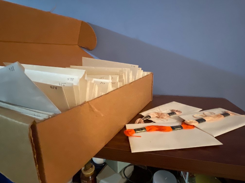 Embroidery Floss Skeins in Envelopes