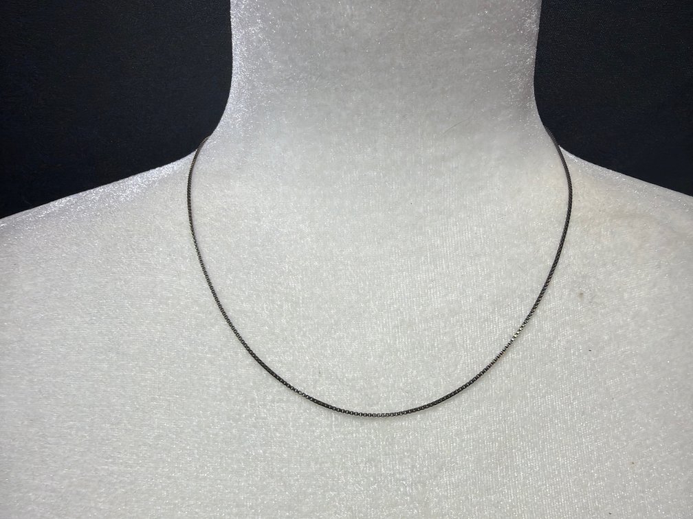 Italian Sterling Silver Box Chain Necklace