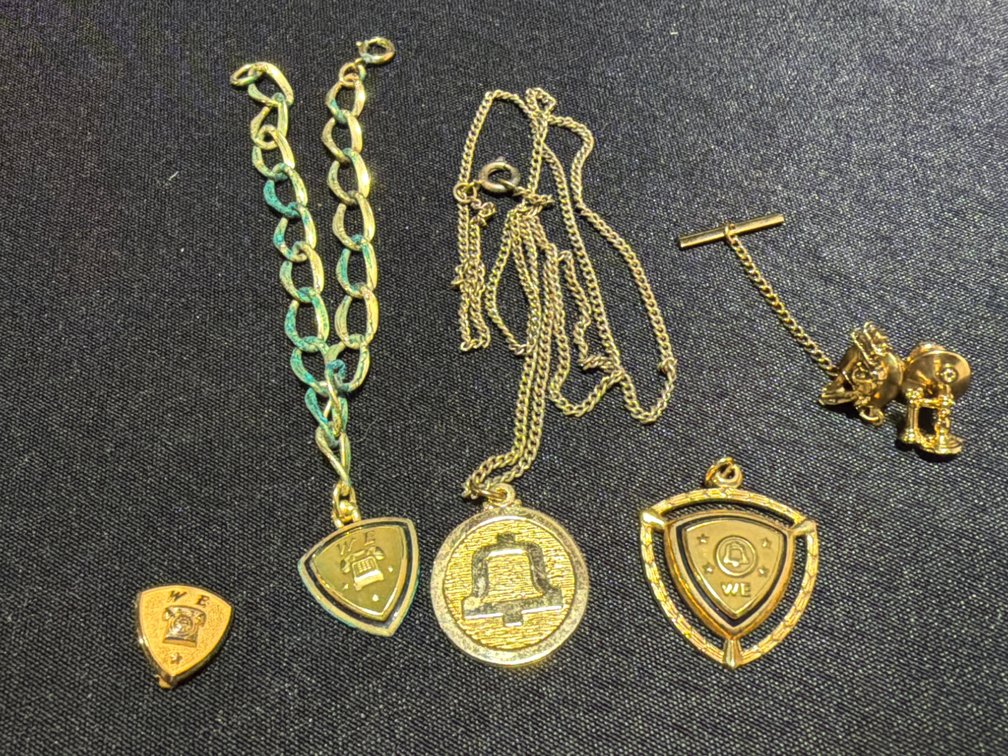 Telephone Service Pins and Commemorative Jewelry