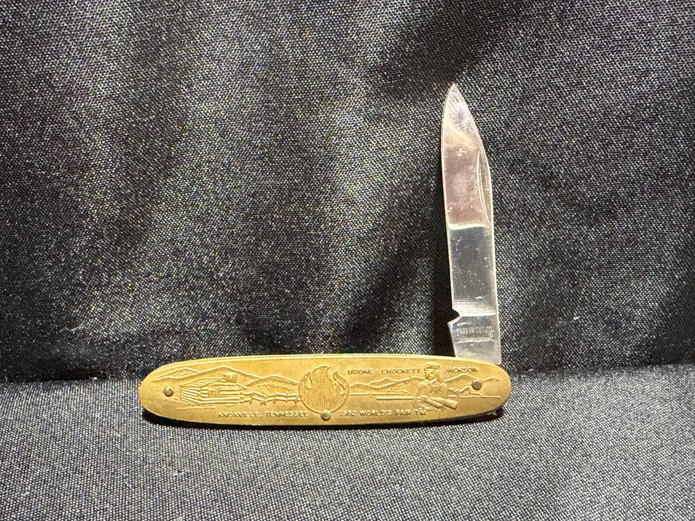 Commemorative Brass Folding Pocket Knife