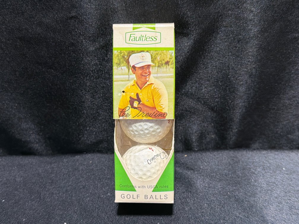 Vintage Faultless Lee Trevino Golf Ball Sleeve with Golf Balls