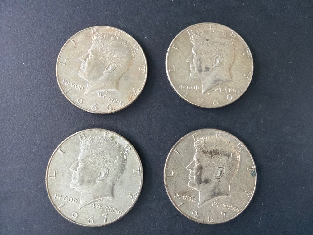 United States Kennedy Half Dollar Coins, 1966-1969