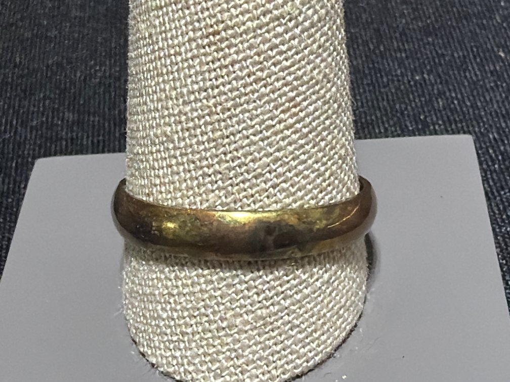 18kt Gold Band Ring, Size Approx. 10.5 to 11, 2.40 g